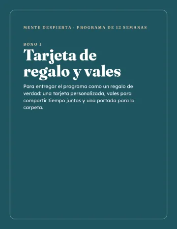 Tapa del bono Tarjeta de regalo y vales