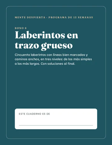 Tapa del bono Laberintos en trazo grueso
